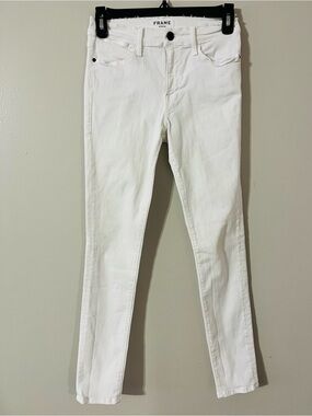 FRAME Denim Le High Skinny White Jeans 27